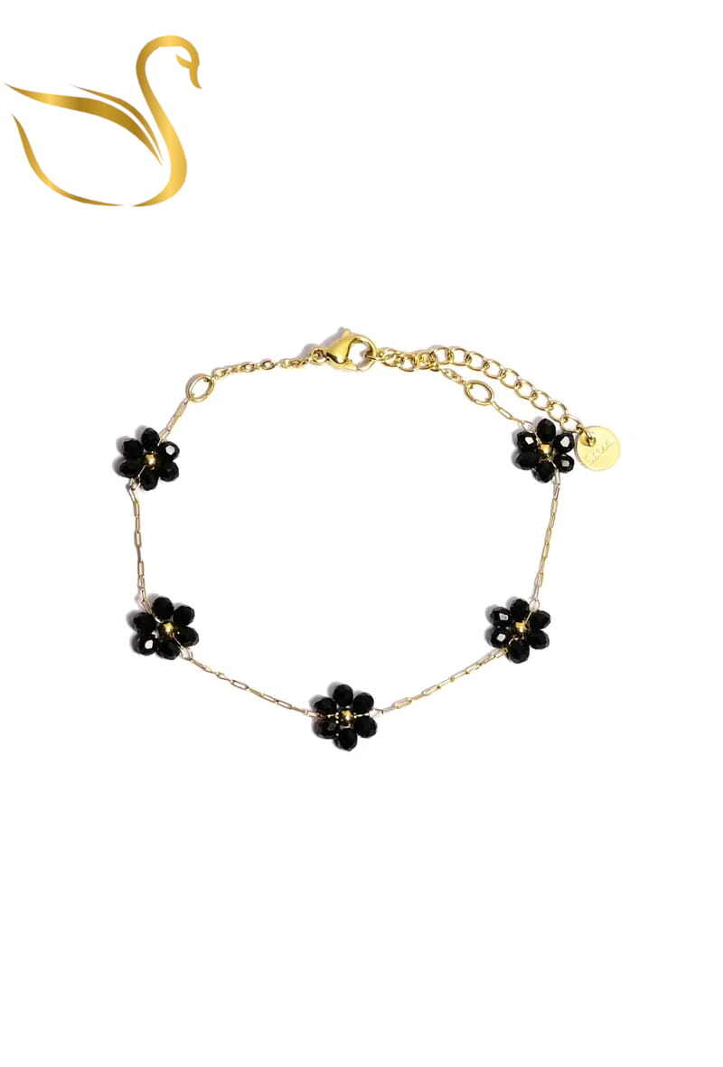 Grossiste Emma Fantaisies - Bracelet fleur Or