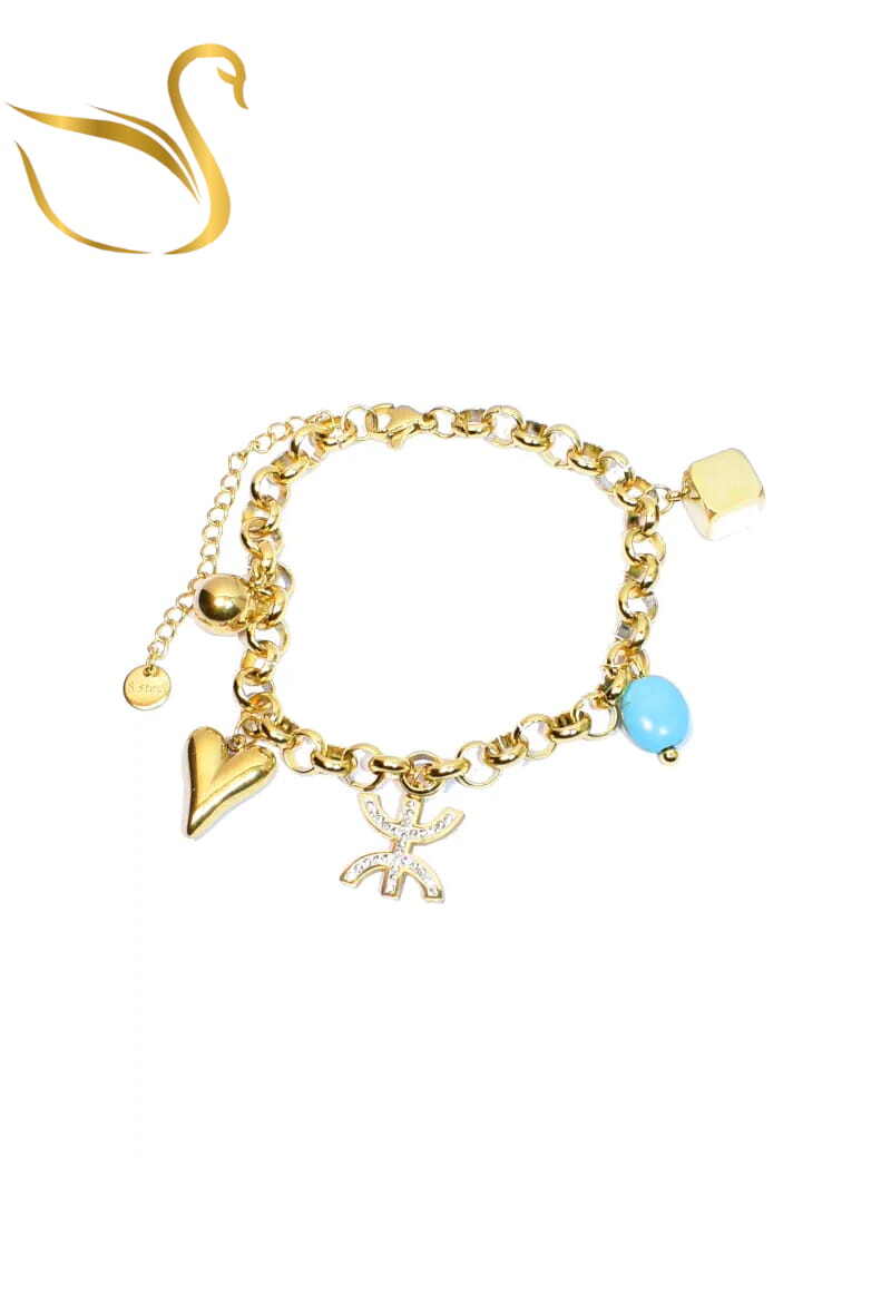 Grossiste Emma Fantaisies - Bracelet yaz fatma breloque Or