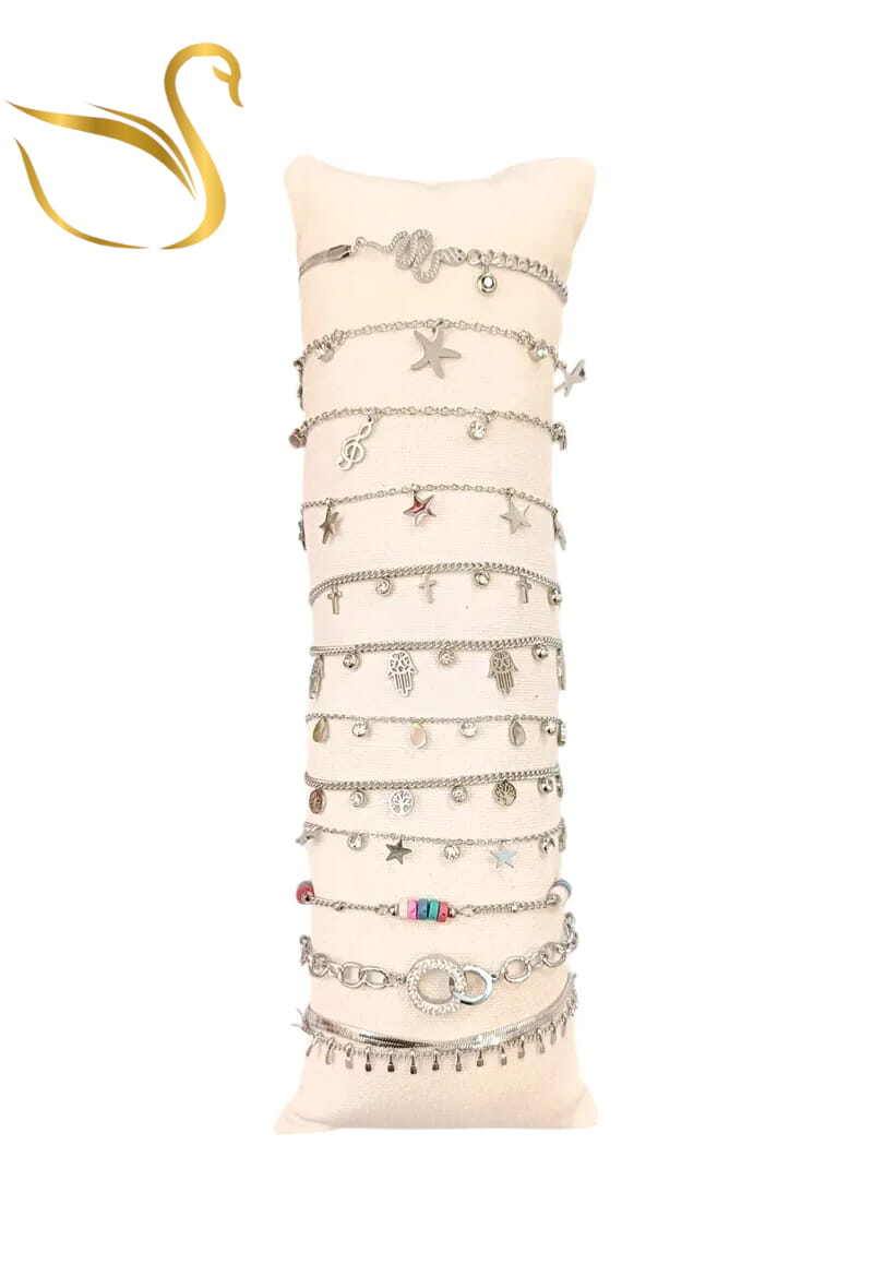 Grossiste Emma Fantaisies - Bracelet en lot avec présentoire Argent