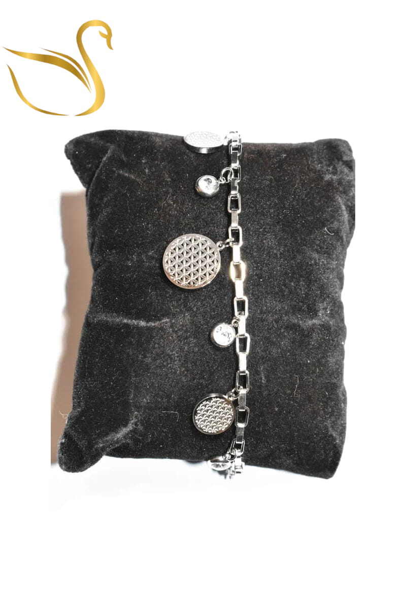 Grossiste Emma Fantaisies - Bracelet damier Argent