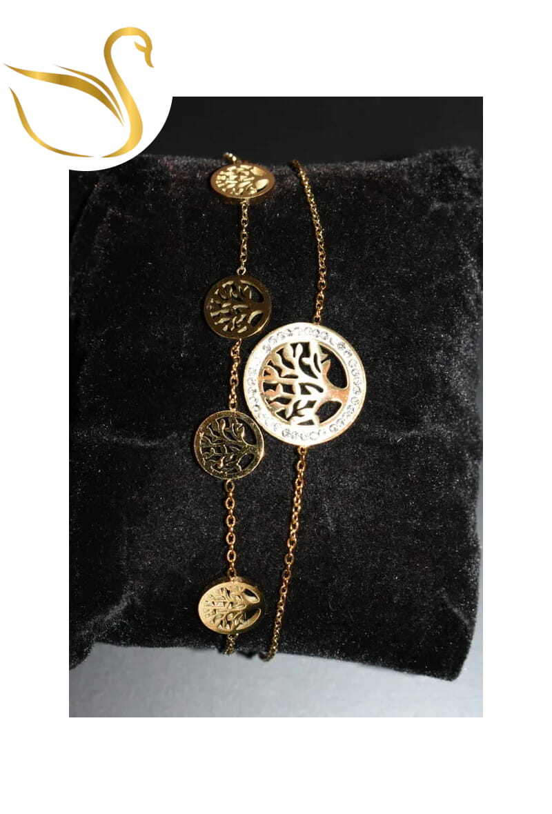 Grossiste Emma Fantaisies - Bracelet arbre de la vie Or