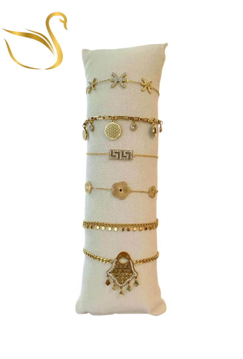 Grossiste Emma Fantaisies - Bracelet avec présentoire en lot Or