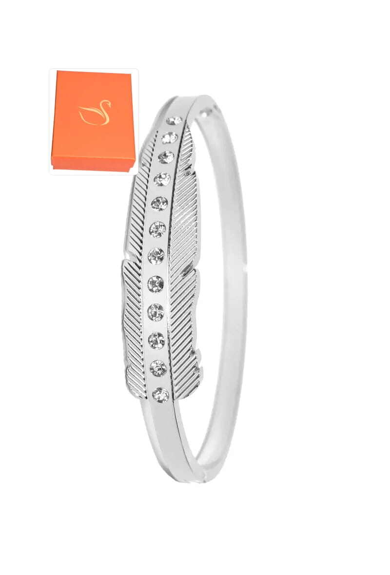 Grossiste Emma Fantaisies - Coffret cadeaux jonc feuille Argent