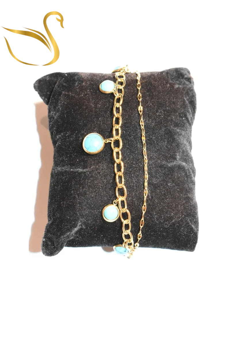 Grossiste Emma Fantaisies - Bracelet pierre turquoise Or