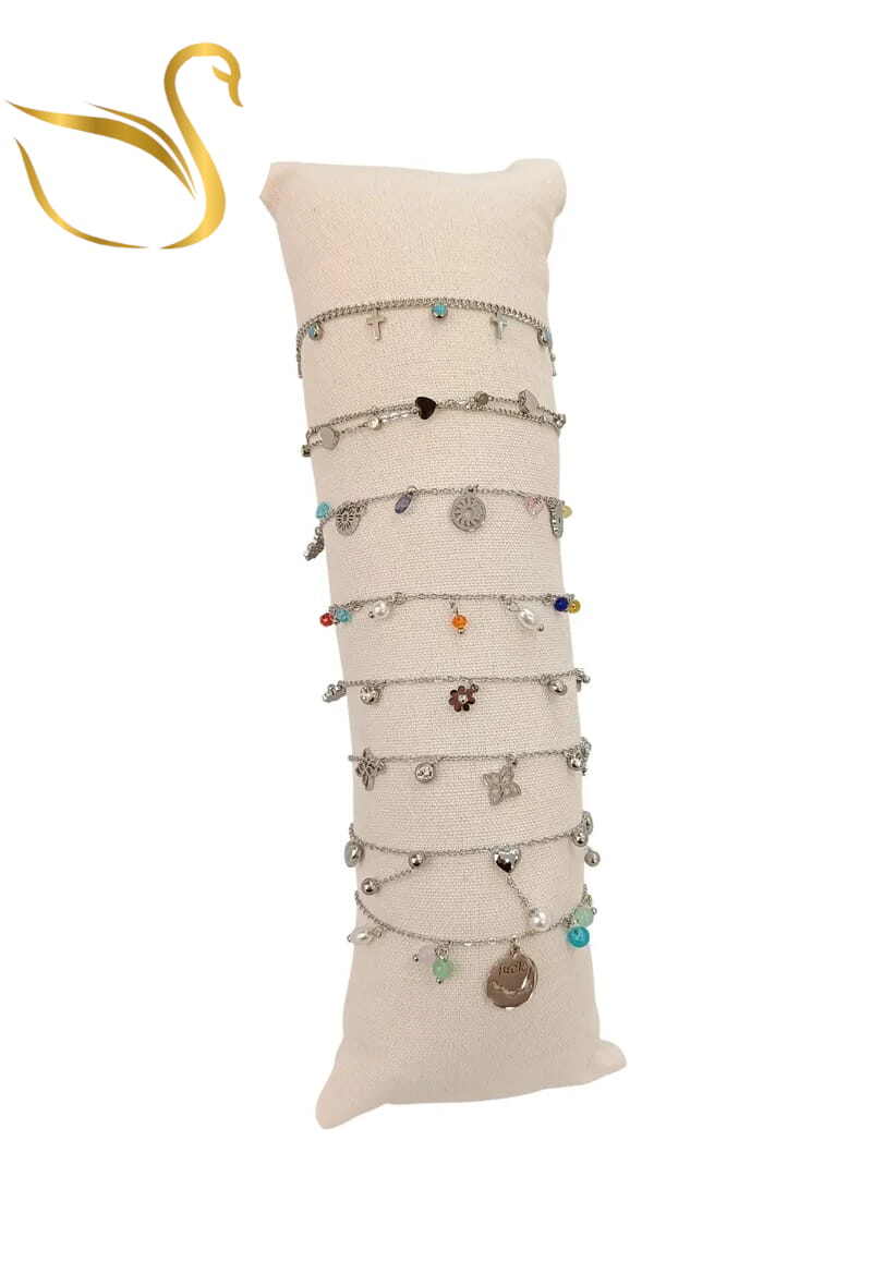 Grossiste Emma Fantaisies - Bracelet en lot avec présentoire Argent