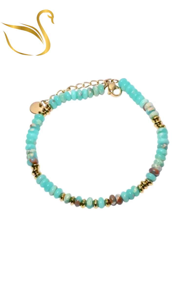 Grossiste Emma Fantaisies - Bracelet pierre minérale Or