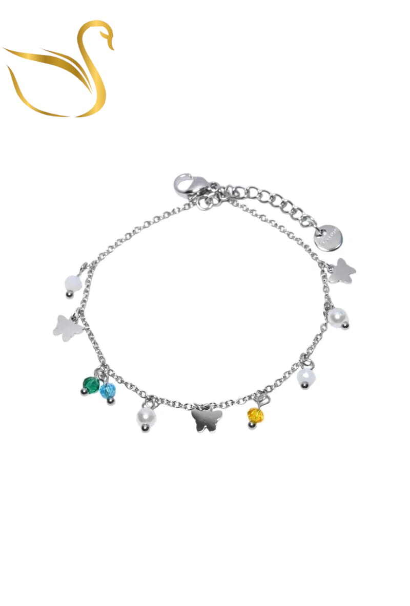 Grossiste Emma Fantaisies - Bracelet papillon Argent