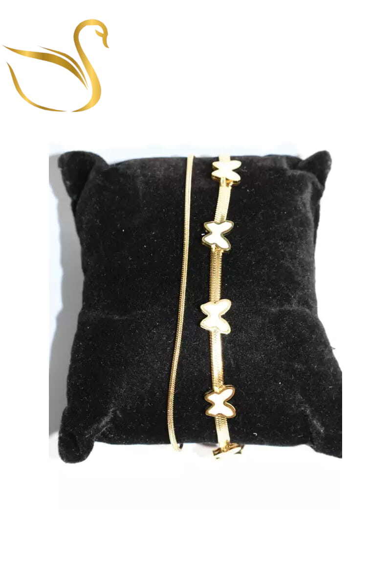 Grossiste Emma Fantaisies - Bracelet papillon Or