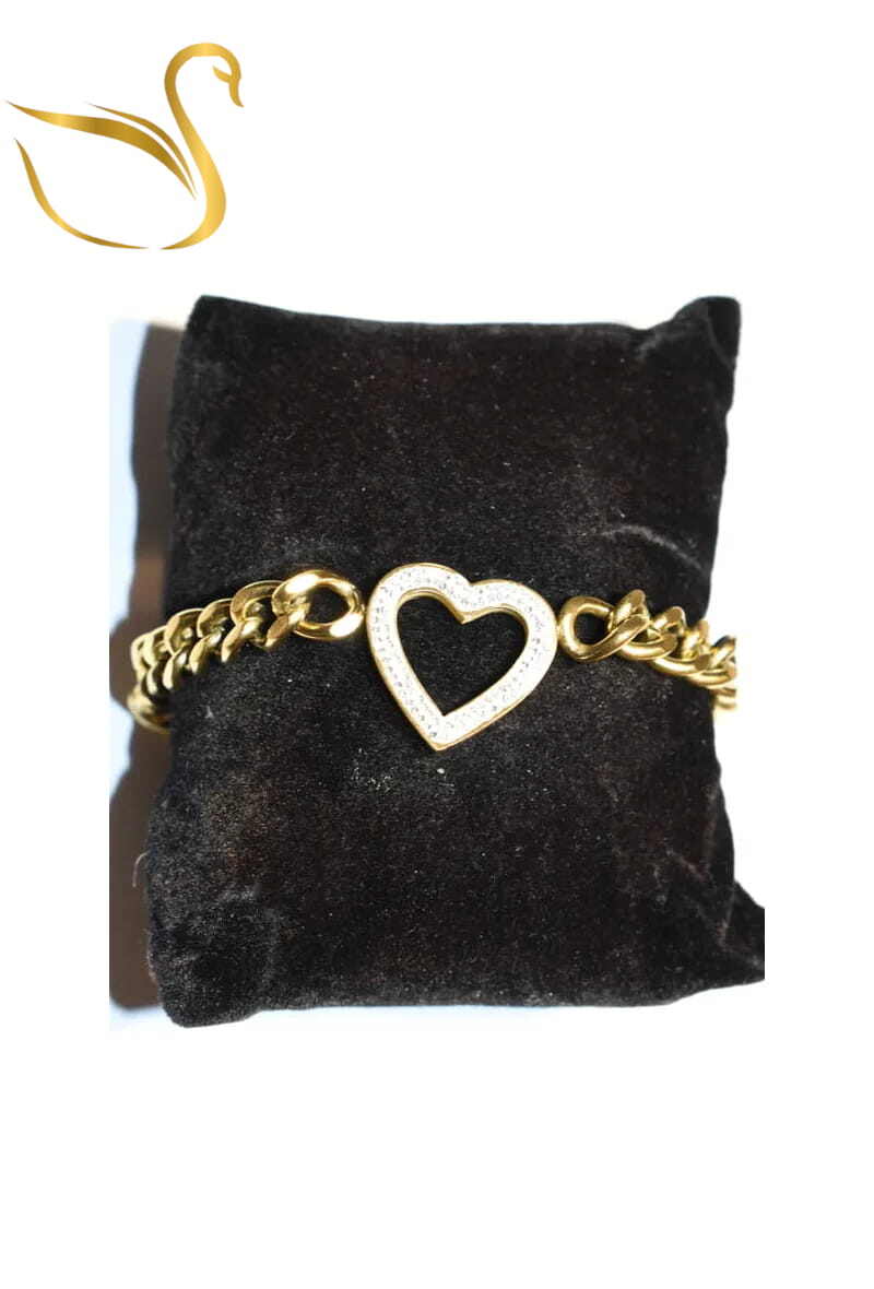Grossiste Emma Fantaisies - Bracelet coeur Or