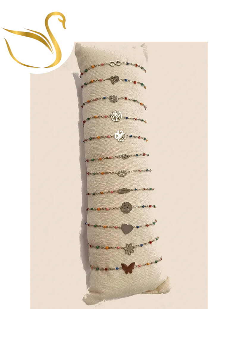 Grossiste Emma Fantaisies - Bracelet lot de bracelet avec présentoire Argent