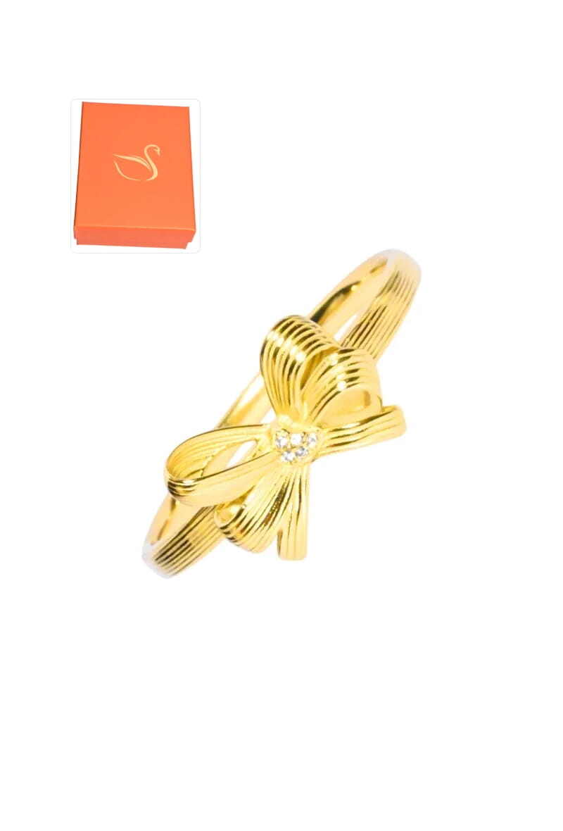 Grossiste Emma Fantaisies - Coffret cadeaux jonc noeud de papillon Or
