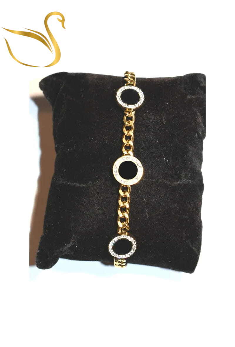 Grossiste Emma Fantaisies - Bracelet cercle chiffre romain Or