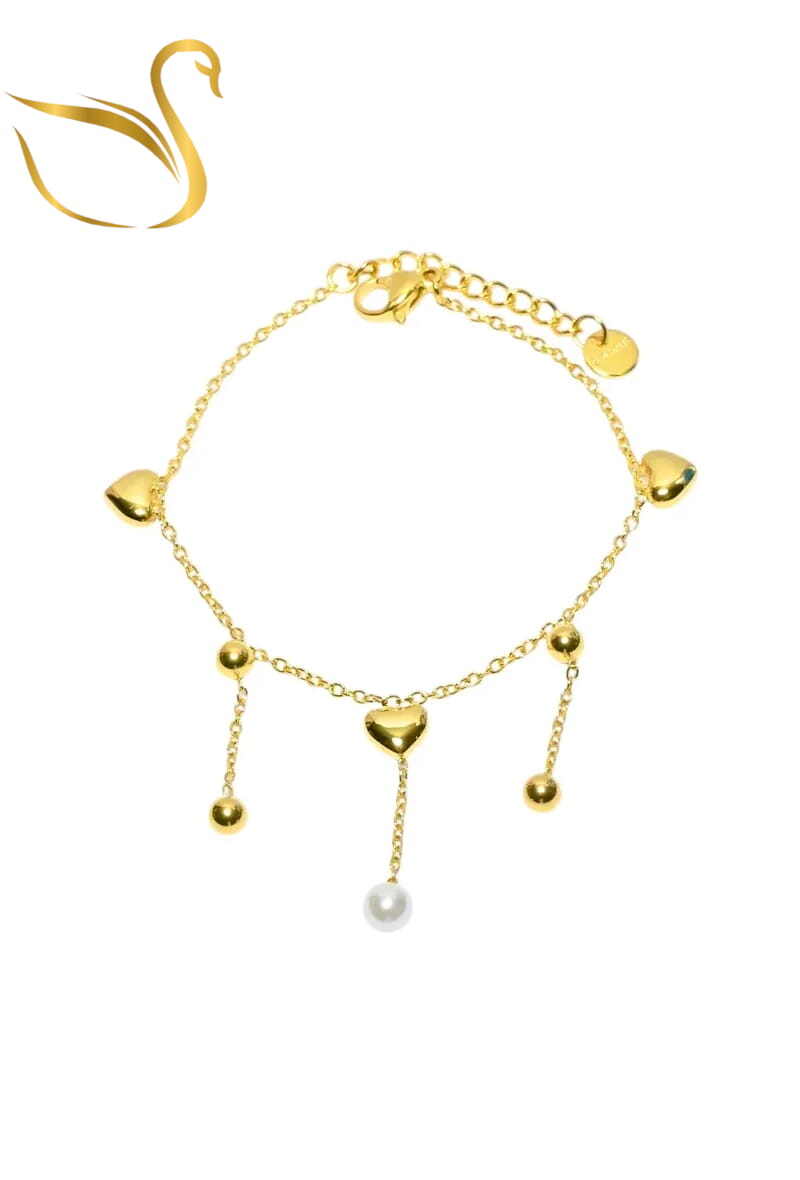 Grossiste Emma Fantaisies - Bracelet coeur Or
