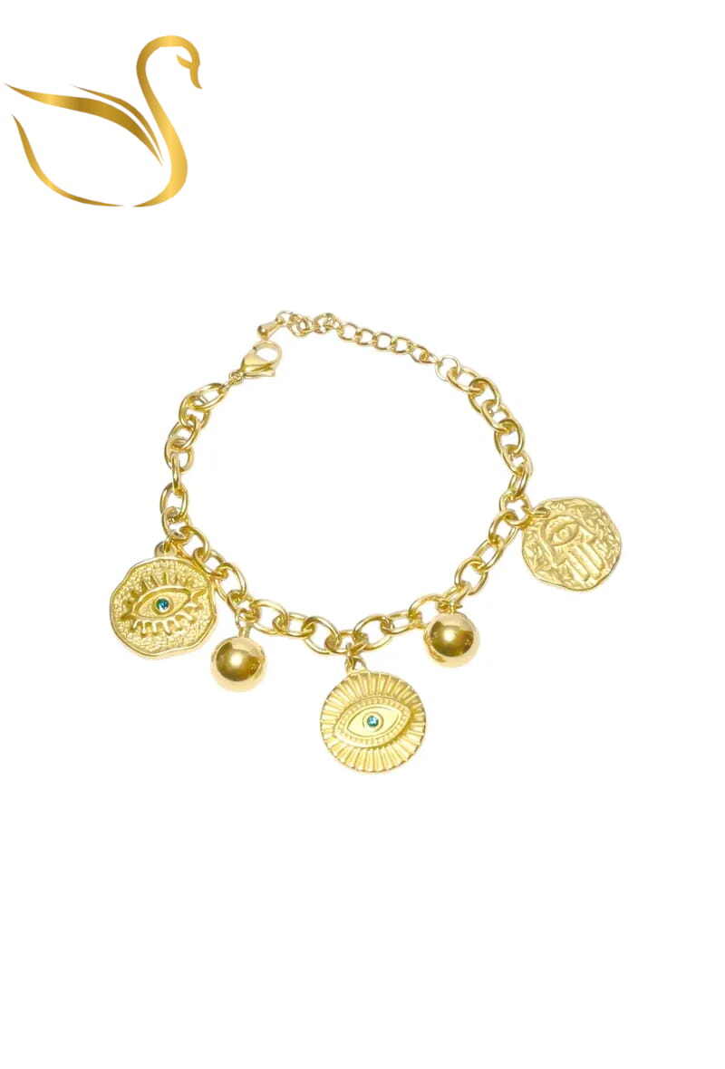Grossiste Emma Fantaisies - Bracelet breloque oeil Or
