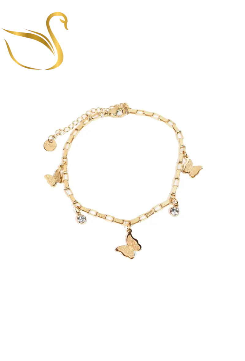 Grossiste Emma Fantaisies - Bracelet papillon Or