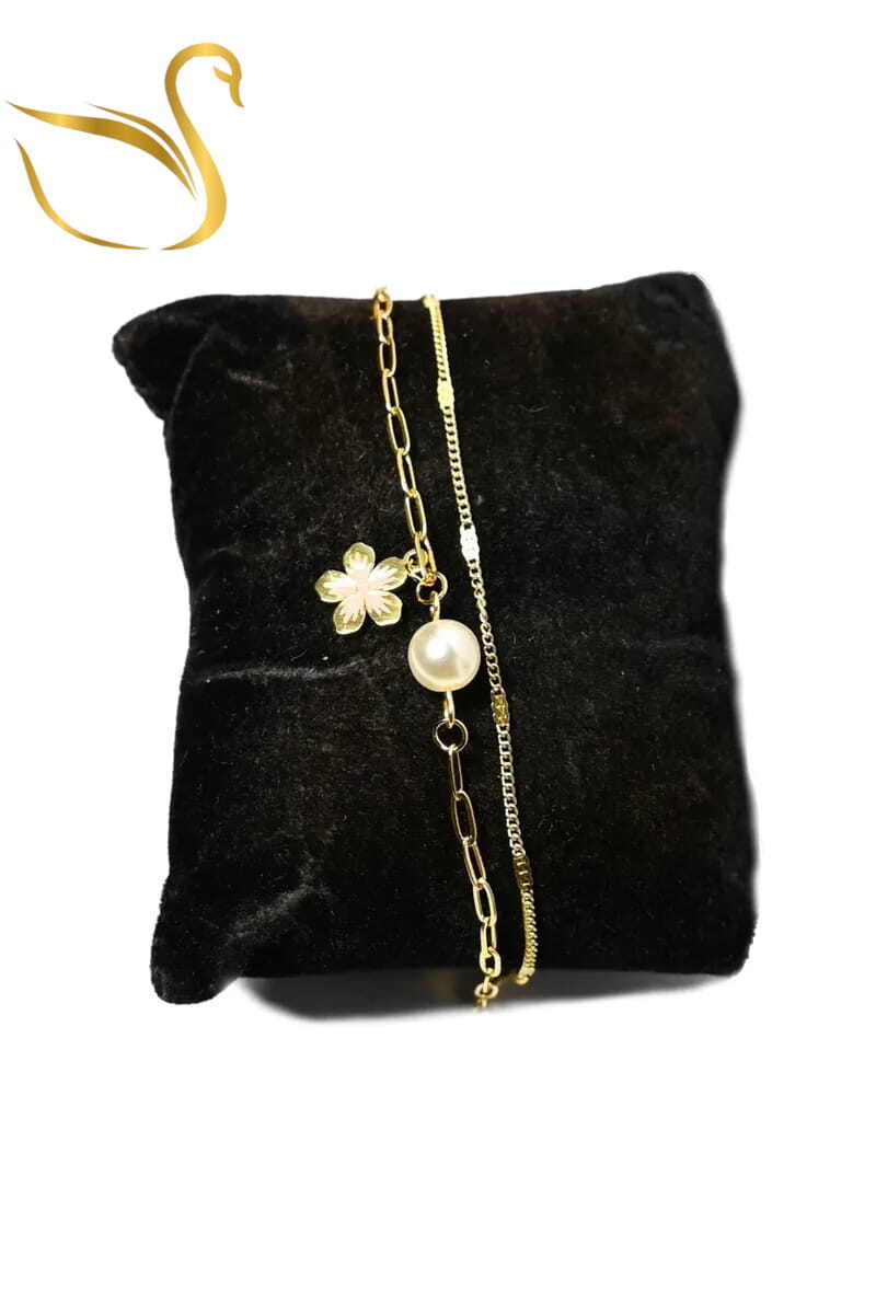 Grossiste Emma Fantaisies - Bracelet fleur Or