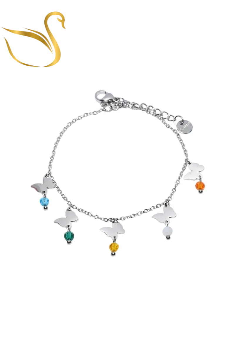 Grossiste Emma Fantaisies - Bracelet papillon Argent