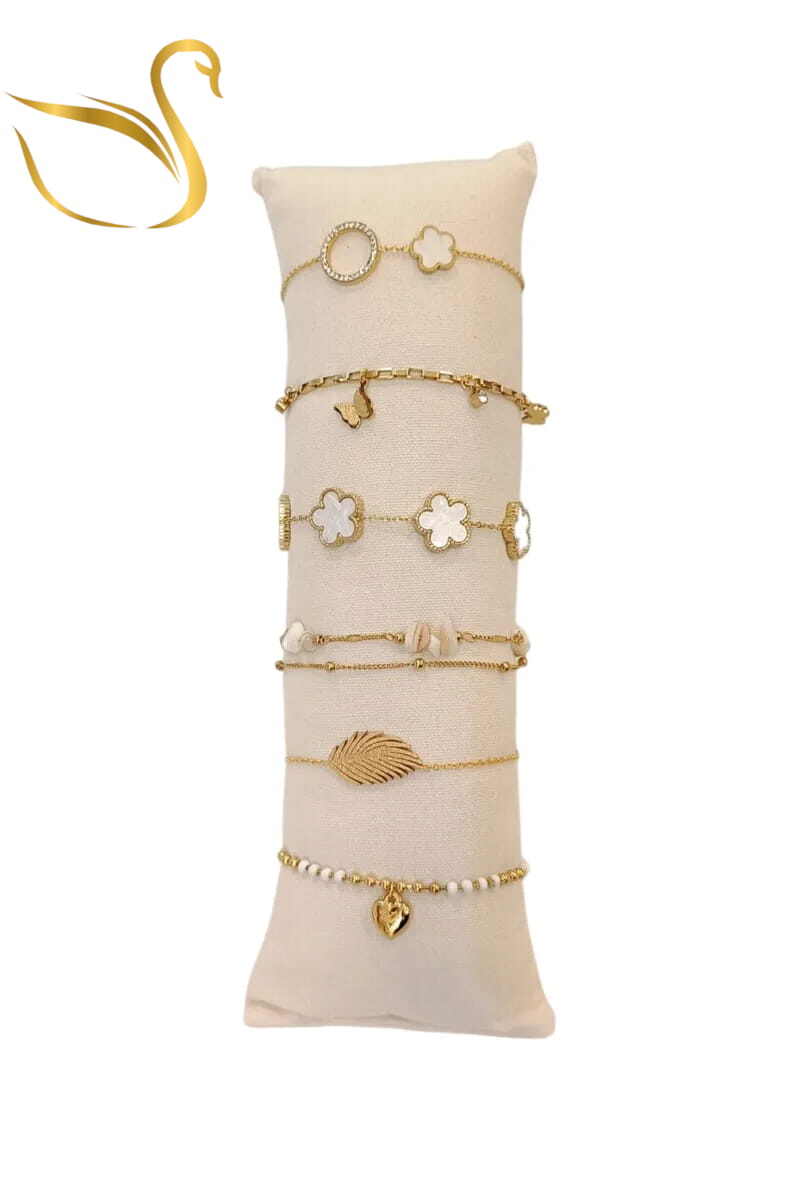 Grossiste Emma Fantaisies - Bracelet avec présentoire en lot Or
