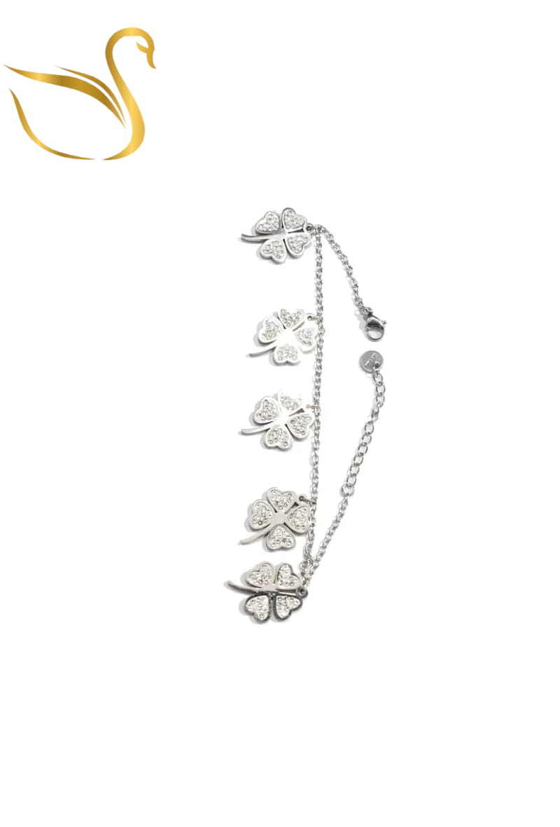 Grossiste Emma Fantaisies - Bracelet trèfle Argent