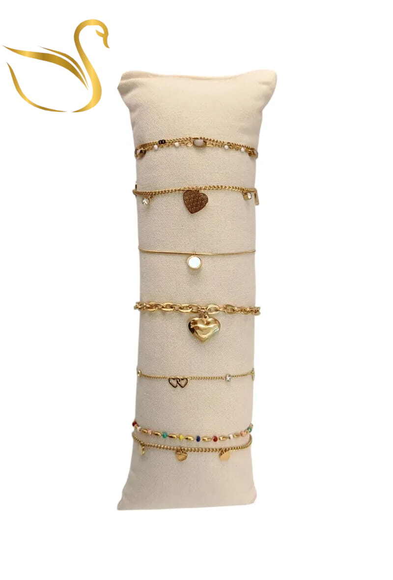Grossiste Emma Fantaisies - Bracelet avec présentoire en lot Or