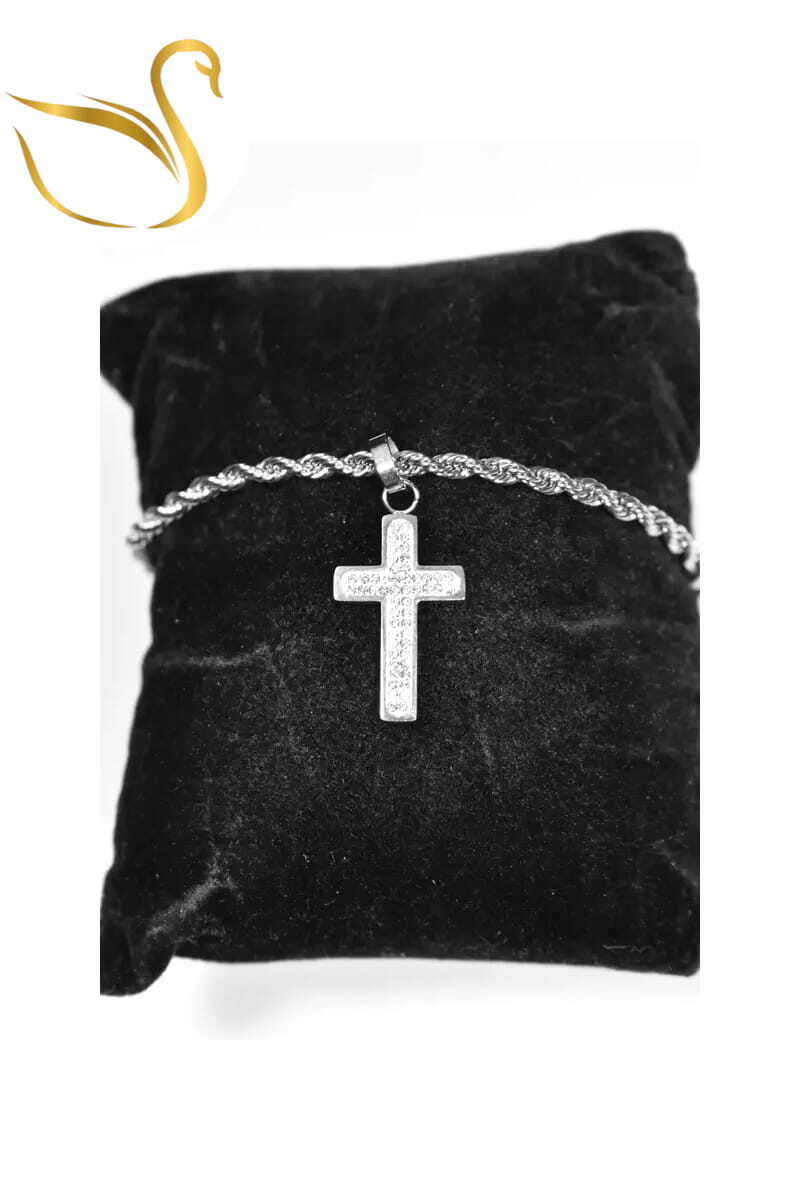 Grossiste Emma Fantaisies - Bracelet croix Argent