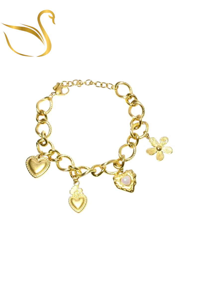 Grossista Emma Fantaisies - Bracciale con ciondolo cuore oro