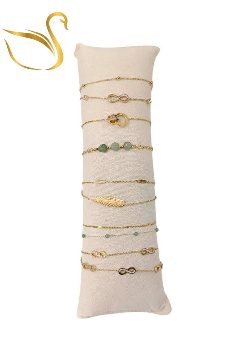 Grossiste Emma Fantaisies - Bracelet avec présentoire en lot Or