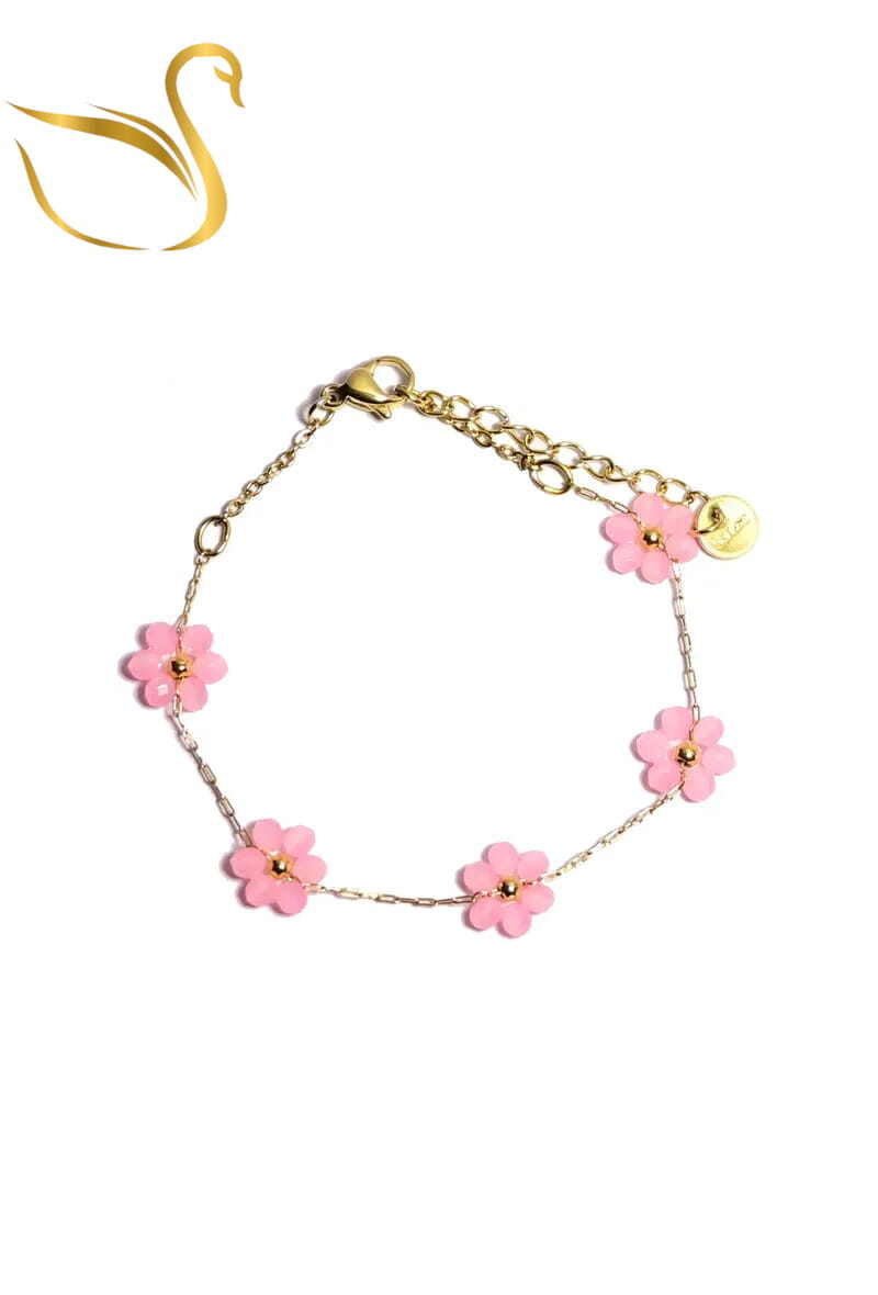 Grossiste Emma Fantaisies - Bracelet fleur Or