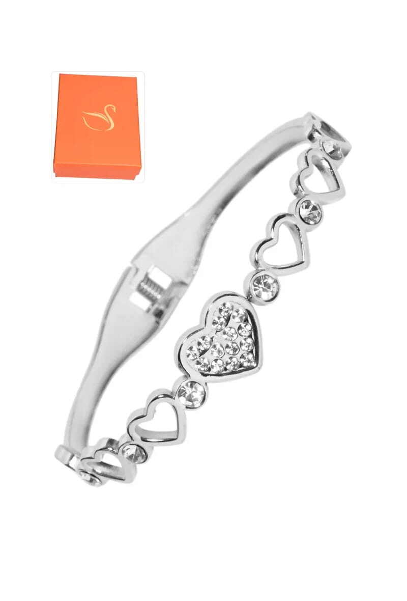 Grossiste Emma Fantaisies - Coffret jonc cadeaux coeur Argent
