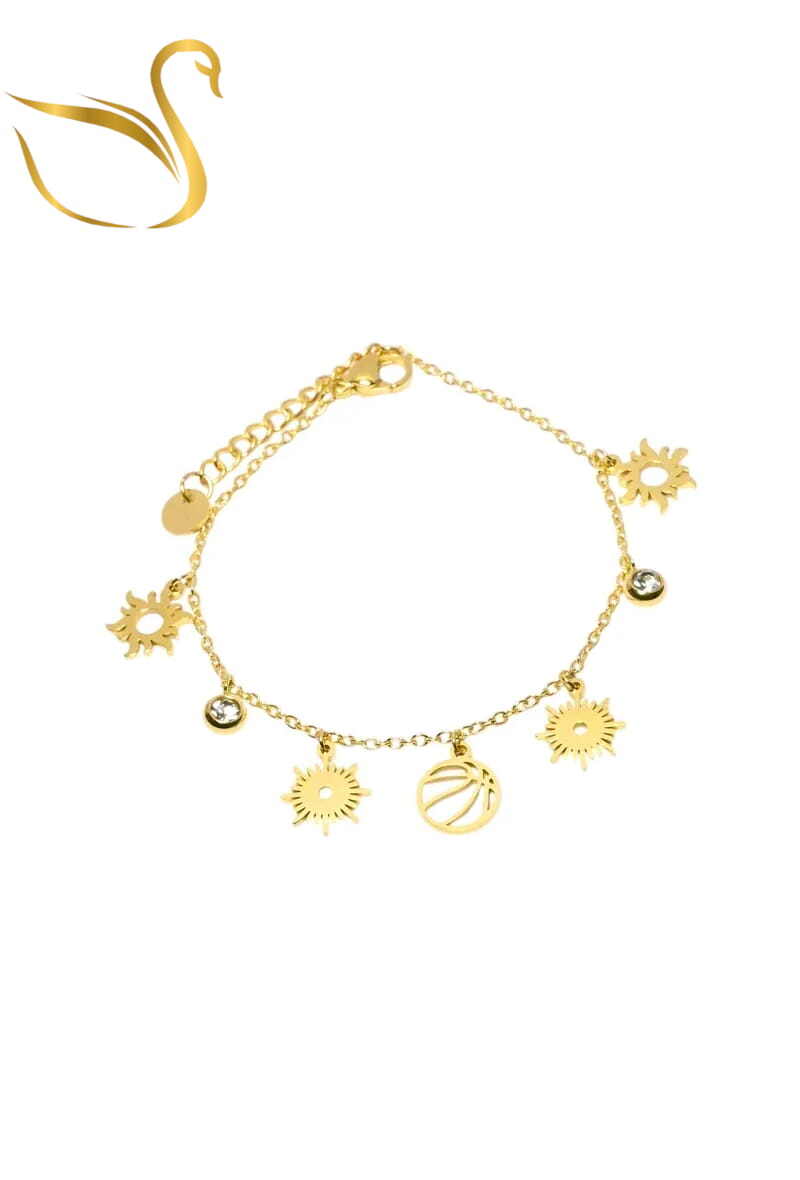 Grossiste Emma Fantaisies - Bracelet soleil Or