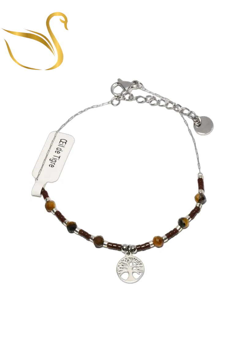 Großhändler Emma Fantaisies - Tigerauge Lebensbaum Armband