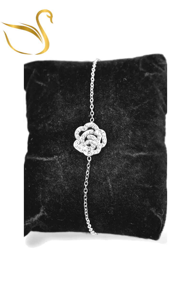Grossiste Emma Fantaisies - Bracelet fleur Argent