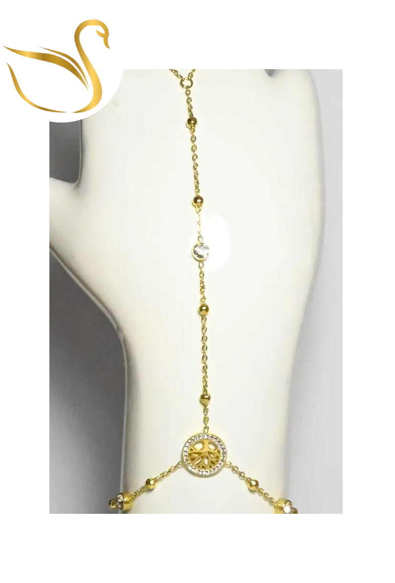 Grossiste Emma Fantaisies - Bracelet chaîne de main arbre de la vie Or