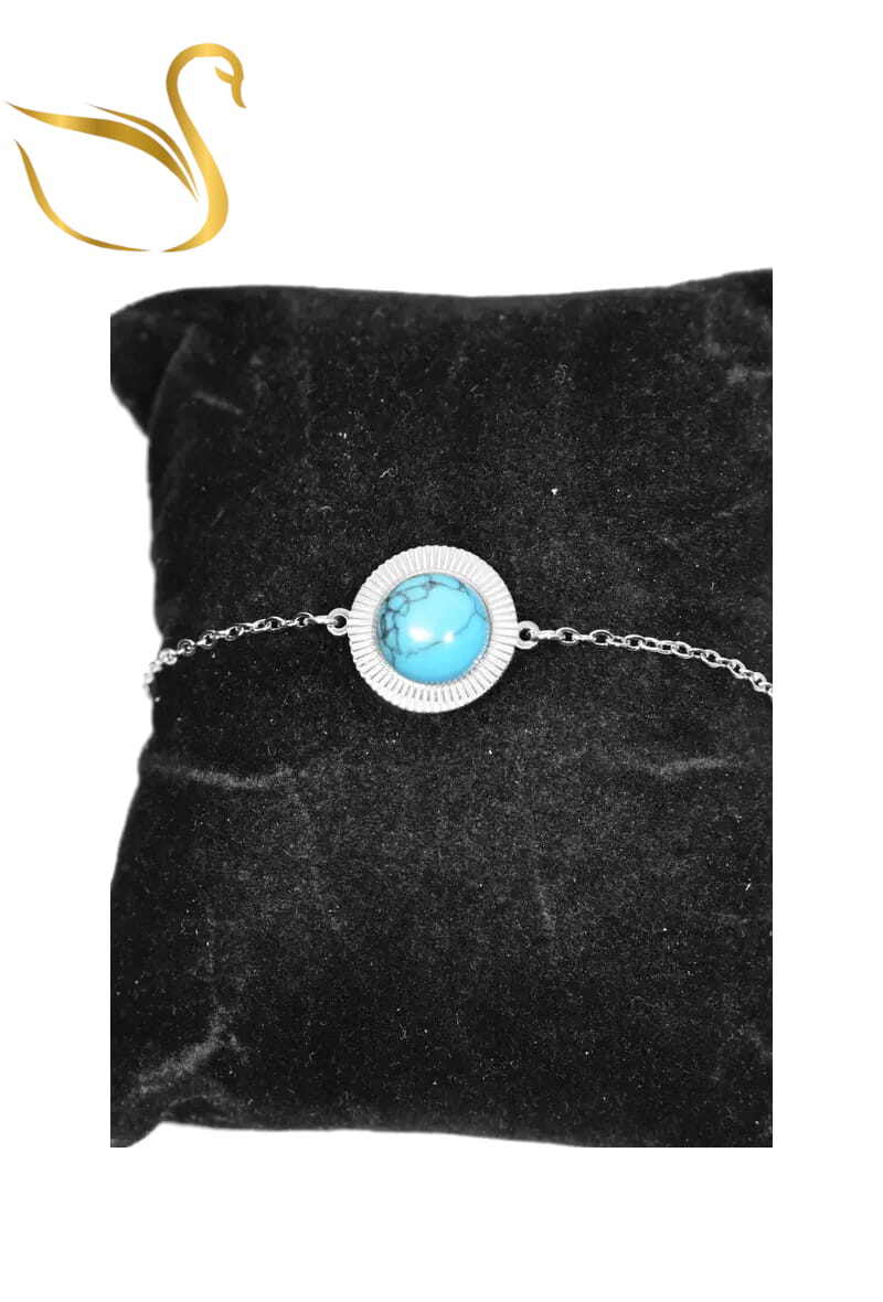 Grossiste Emma Fantaisies - Bracelet turquoise Argent