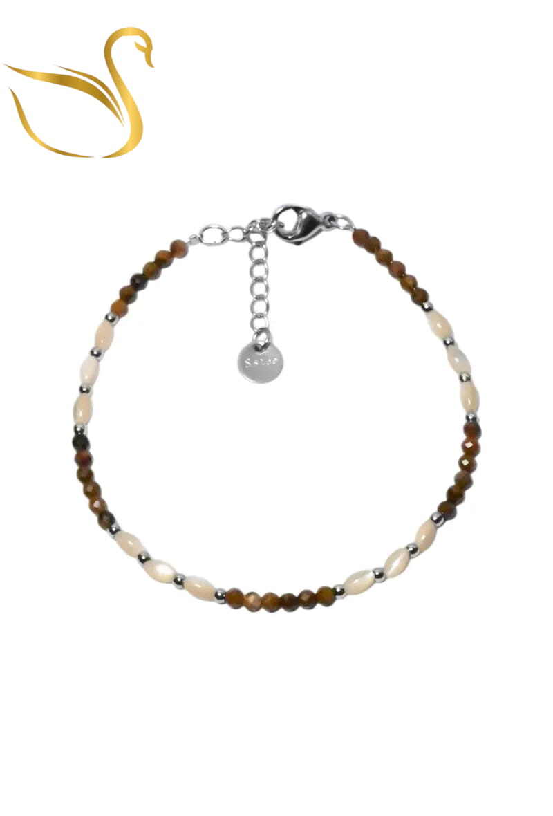 Grossiste Emma Fantaisies - Bracelet pierre minérale Argent