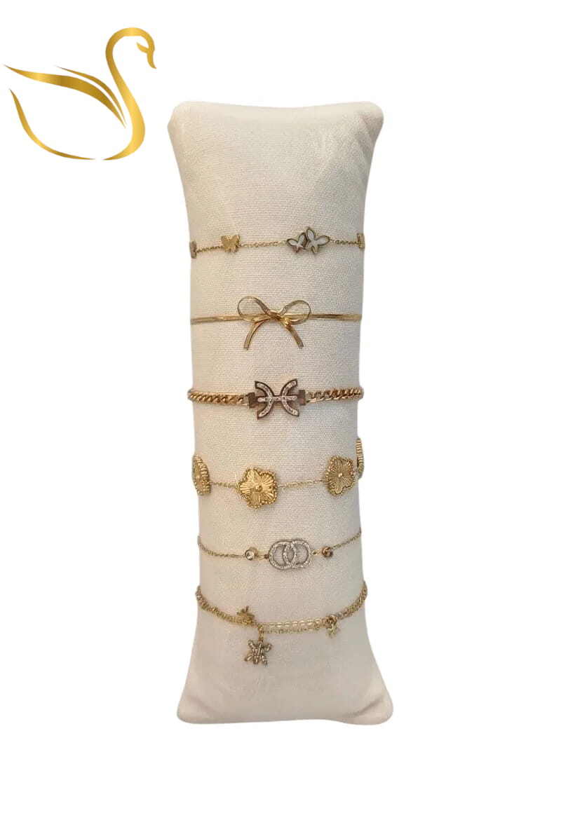 Grossiste Emma Fantaisies - Bracelet en lot avec présentoir Or
