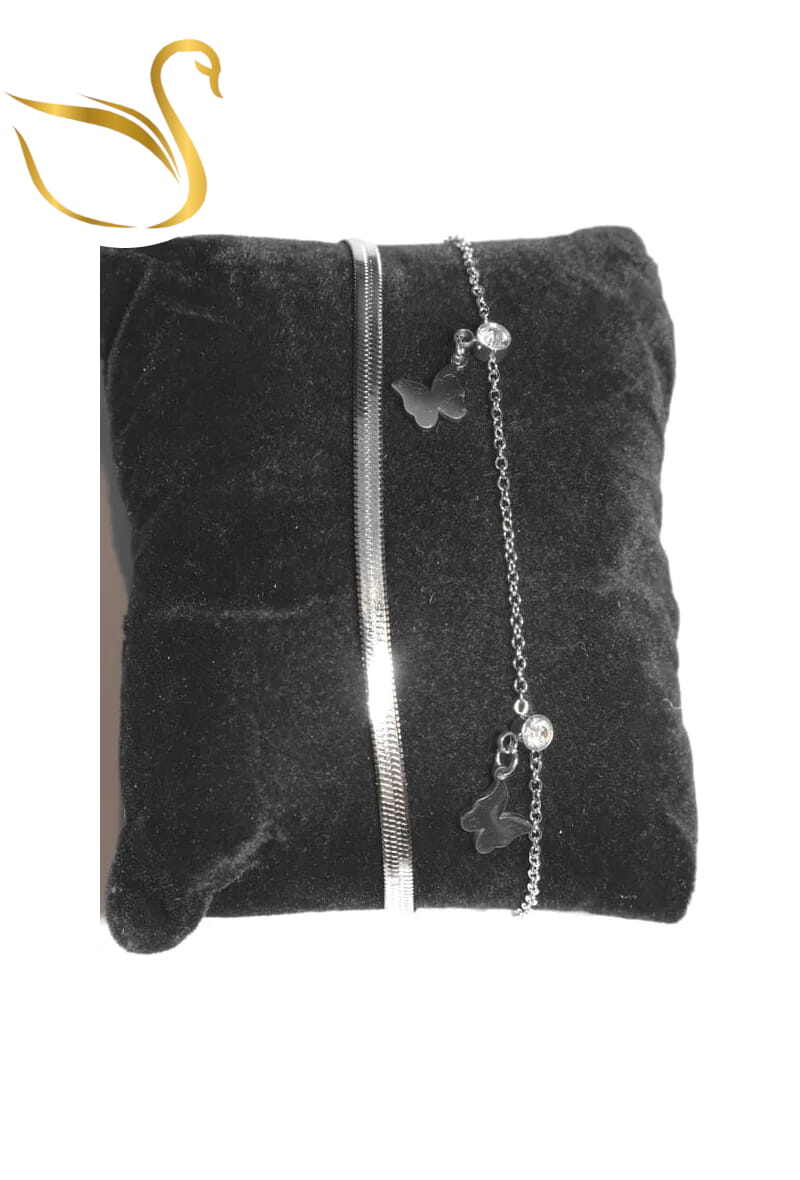 Grossiste Emma Fantaisies - Bracelet papillon Argent