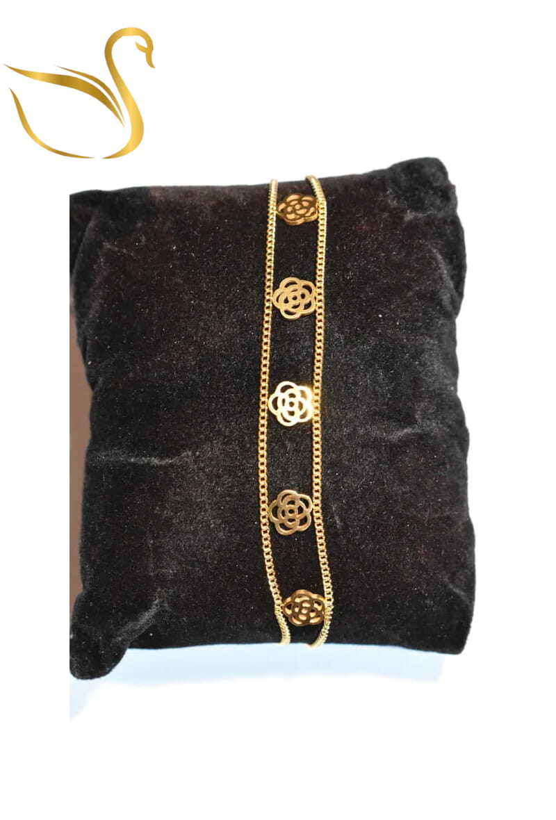 Grossiste Emma Fantaisies - Bracelet fleur Or