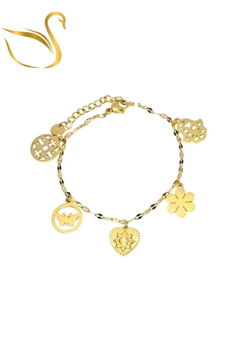 Grossiste Emma Fantaisies - Bracelet breloque Or