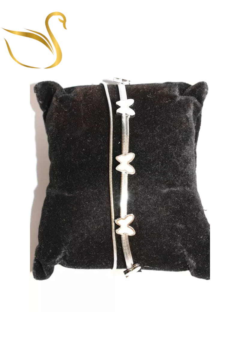 Grossiste Emma Fantaisies - Bracelet papillon Argent