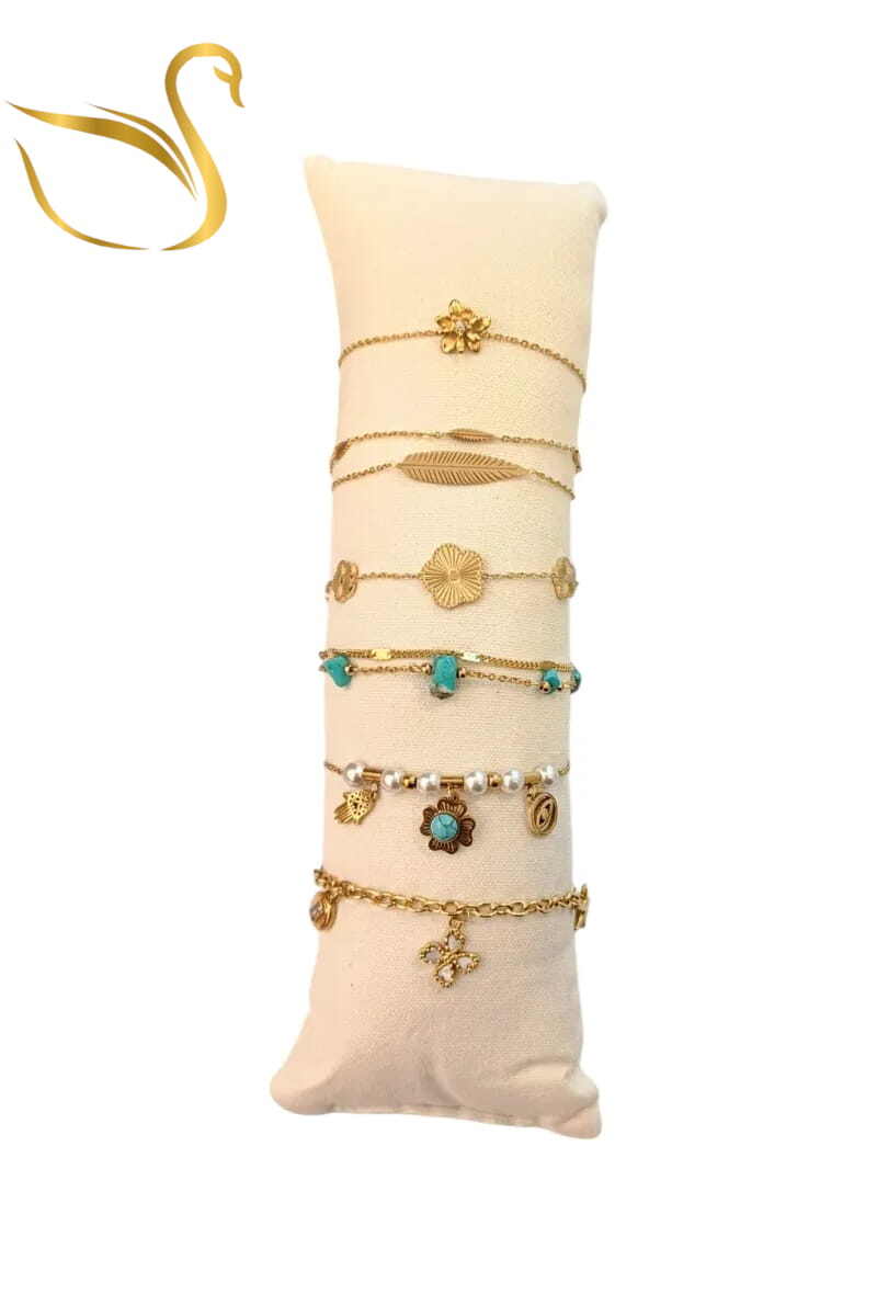 Grossiste Emma Fantaisies - Bracelet en lot avec présentoir Or
