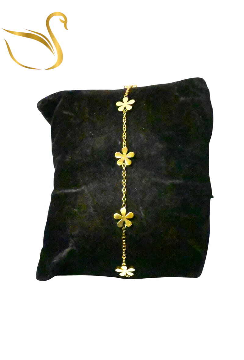 Grossiste Emma Fantaisies - Bracelet fleur Or
