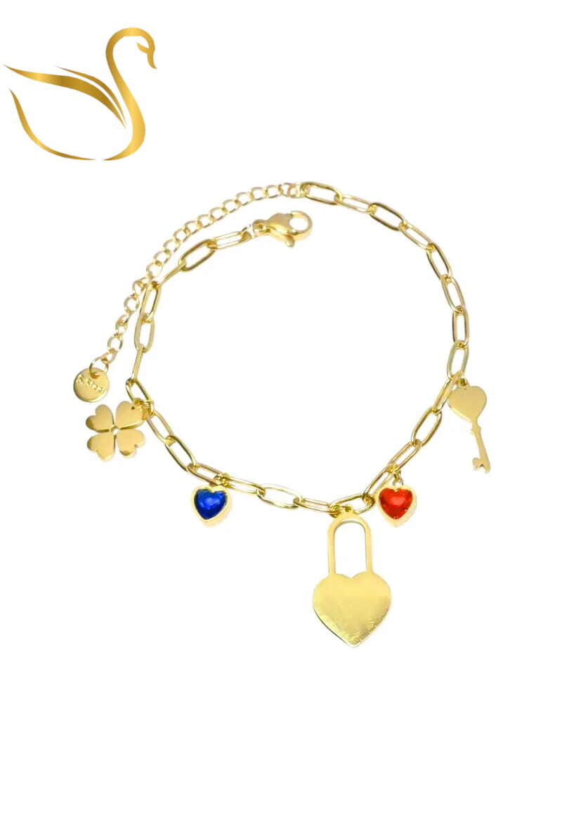 Grossiste Emma Fantaisies - Bracelet breloque coeur Or