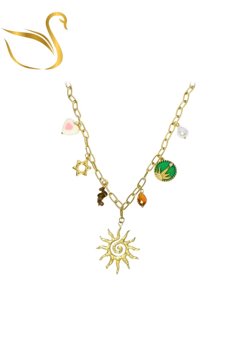 Grossiste Emma Fantaisies - Collier breloque soleil