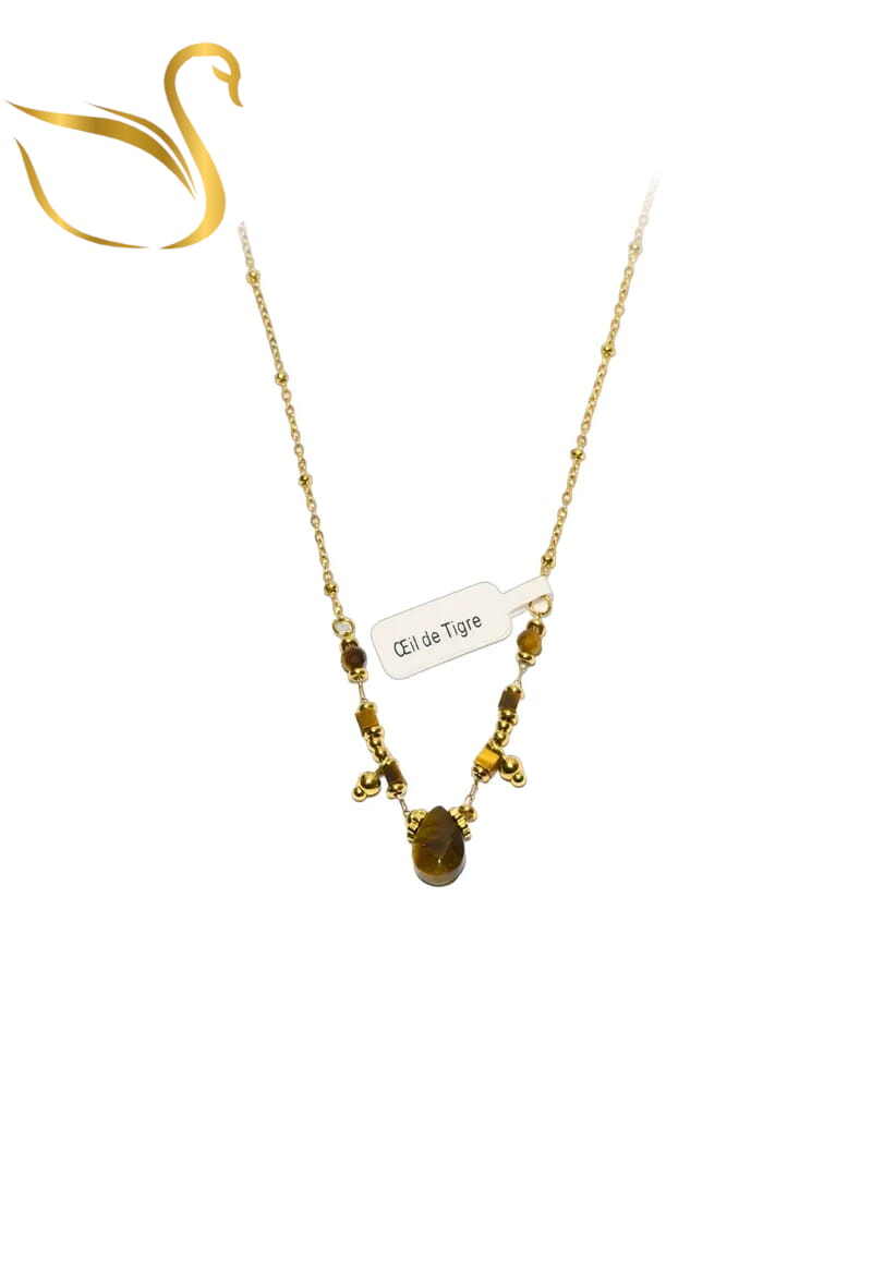 Grossiste Emma Fantaisies - Collier oeil de tigre