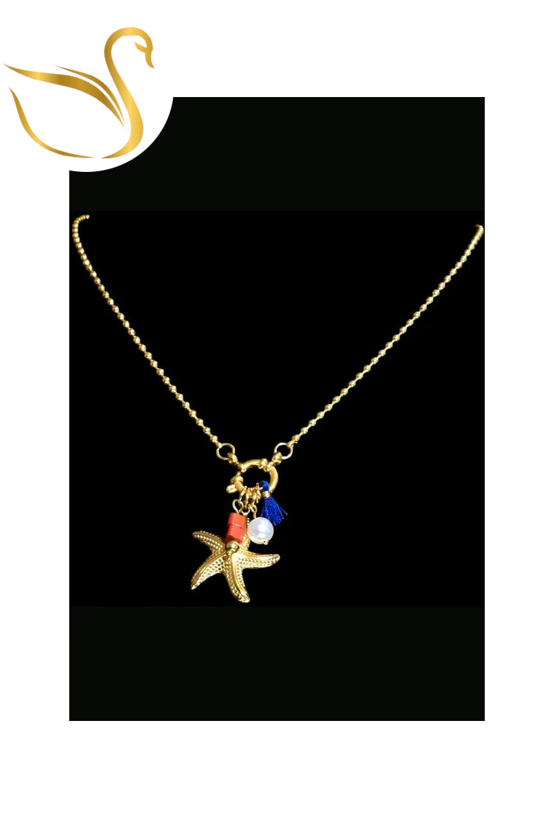 Wholesaler Emma Fantaisies - Starfish charm necklace