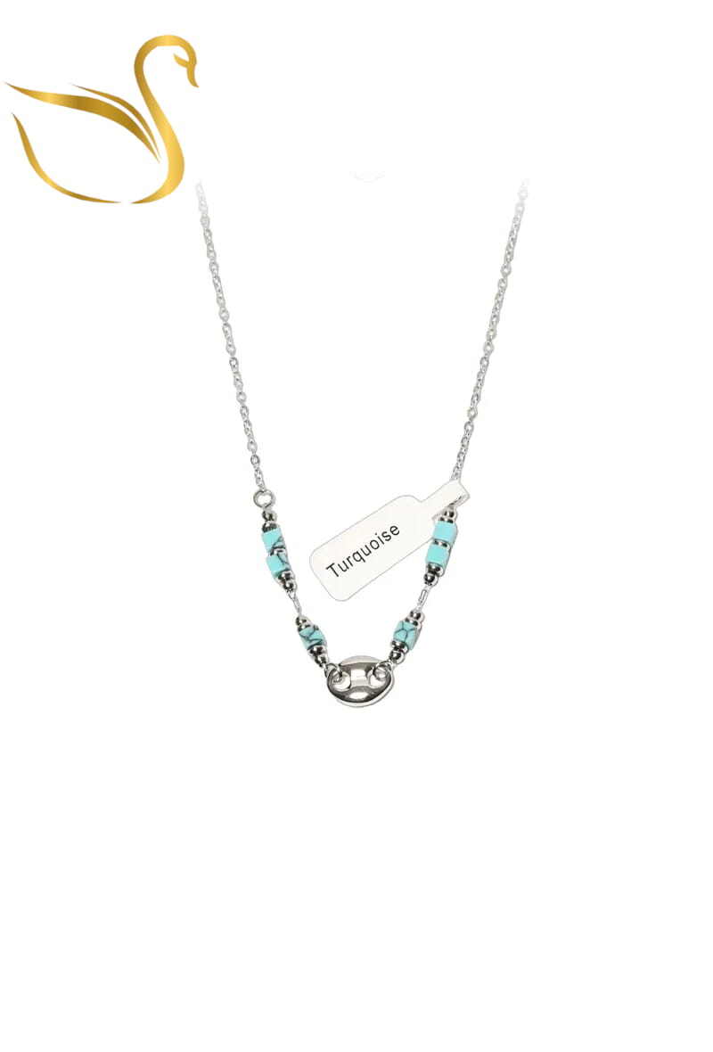 Wholesaler Emma Fantaisies - Turquoise coffee bean necklace
