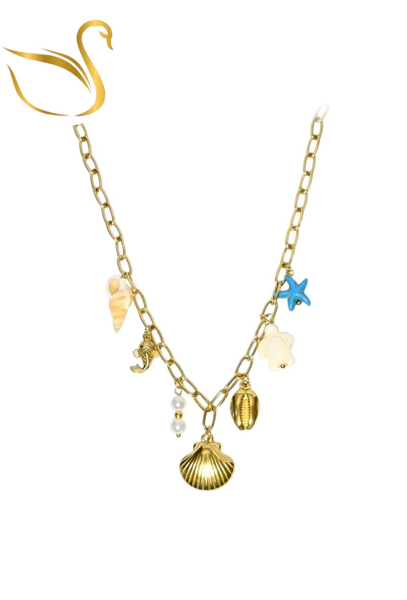 Grossiste Emma Fantaisies - Collier breloque coquillage
