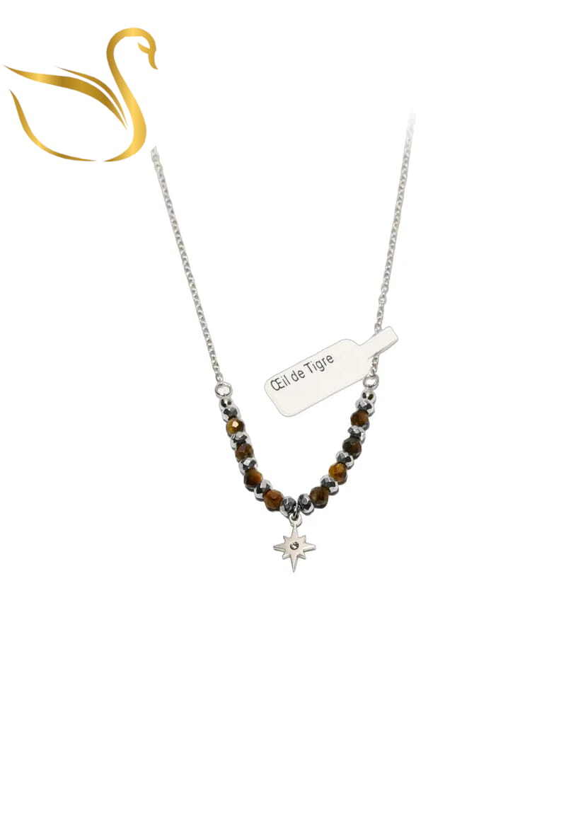 Grossiste Emma Fantaisies - Collier oeil de tigre étoile