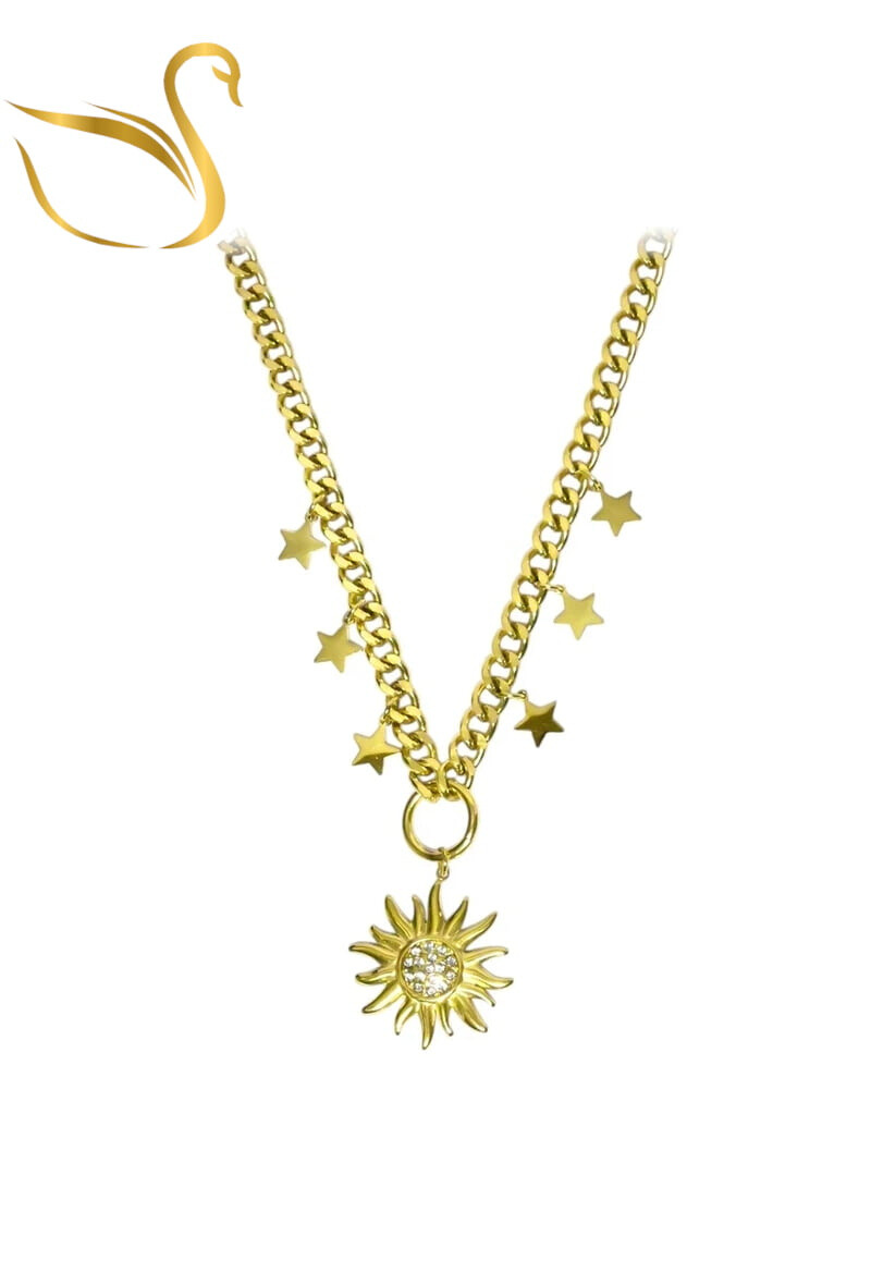 Grossiste Emma Fantaisies - Collier breloque soleil